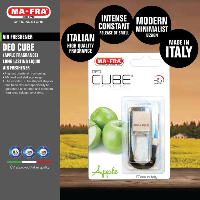 Mafra DEO Cube Car Air Freshener Fragrance (6 Different flavours)(Long lasting Air Freshener for car and small room) - carwerkz singapore sg Apple flavour