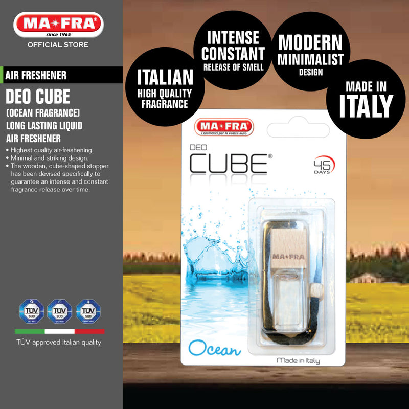 Mafra DEO Cube Car Air Freshener Fragrance (6 Different flavours)(Long lasting Air Freshener for car and small room) - carwerkz singapore sg ocean flavour
