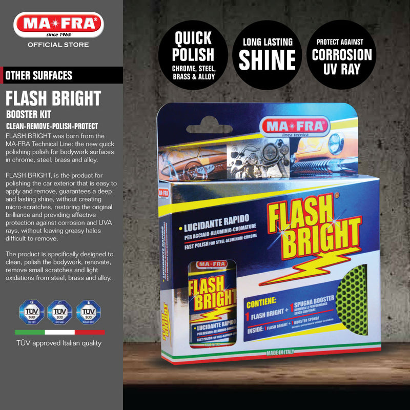 Mafra Flash Bright Booster (Easy Polish prevent corrosion for Chrome Metal Steel Brass Alloy) - carwerkz sg singapore