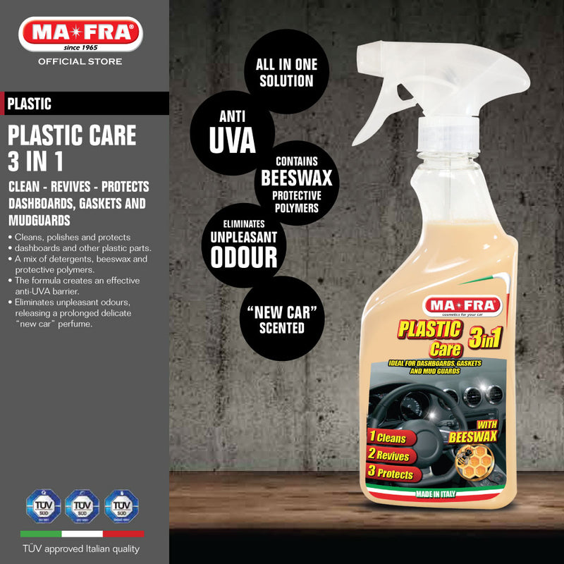 Mafra Treatment 3 in 1 Plastic with Beeswax 500ml (Cleans, Revives and Protect all in 1 with Anti UVA barrier Beeswax) - Mafra Official Store SG