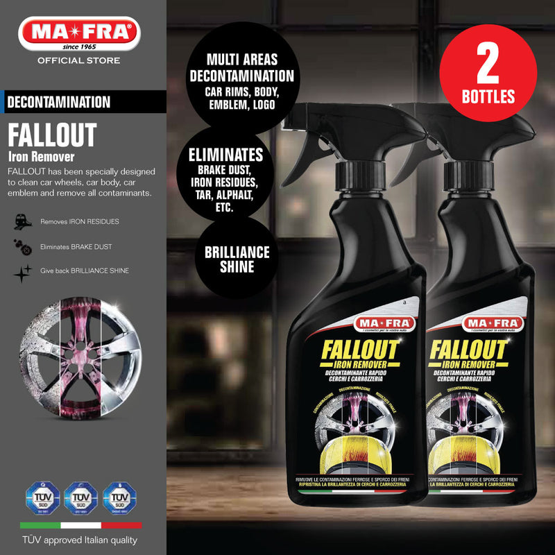 Mafra Fallout Iron Remover Cleaner 500ml (Decontamination cleaning for Car Wheel Rims Body Paintwork Trimmings Emblem)