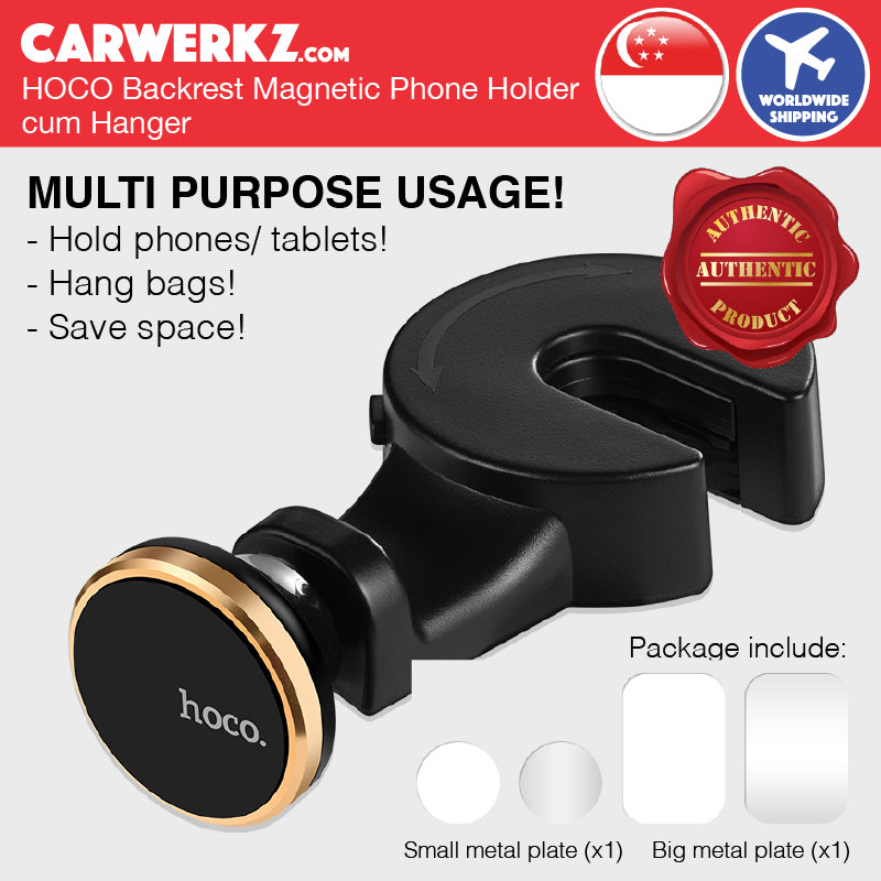 Hoco Back Seat Phone Holder cum Hanger CA18 - CarWerkz