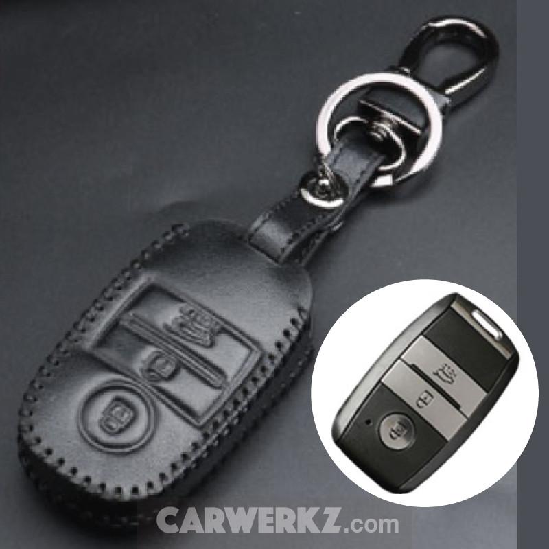Kia 3 Buttons Classy Range Quality Leather Key Holder (K3)
