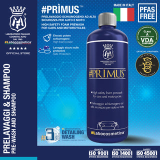 Labocosmetica PRIMUS 1L (High safety multipurpose foam prewash for cars and motorcycle)