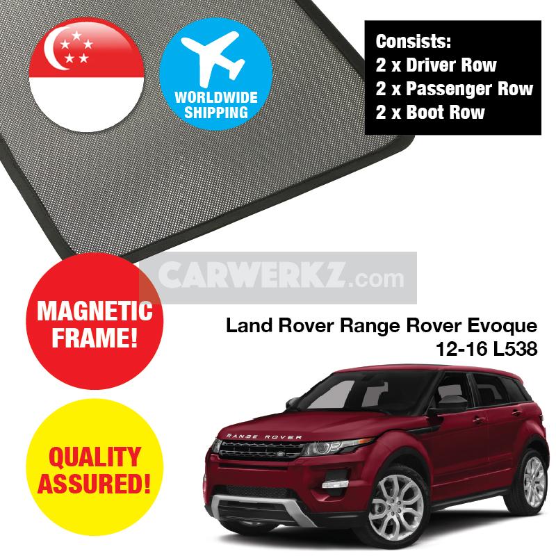 Land Rover Range Rover Evoque 2011-2020 1st Generation (L538) United Kingdom Subcompact Luxury Crossover Customised Car Window Magnetic Sunshades - CarWerkz