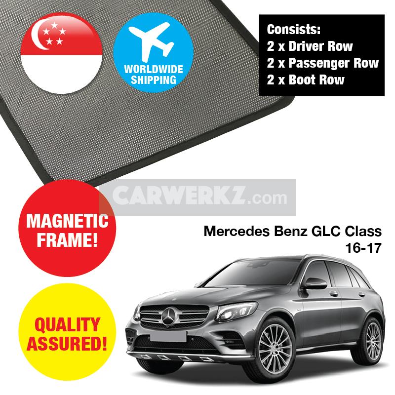 Mercedes Benz GLC Class 2015-2020 1st Generation (X253) Germany Compact Luxury SUV Customised Car Window Magnetic Sunshades - CarWerkz