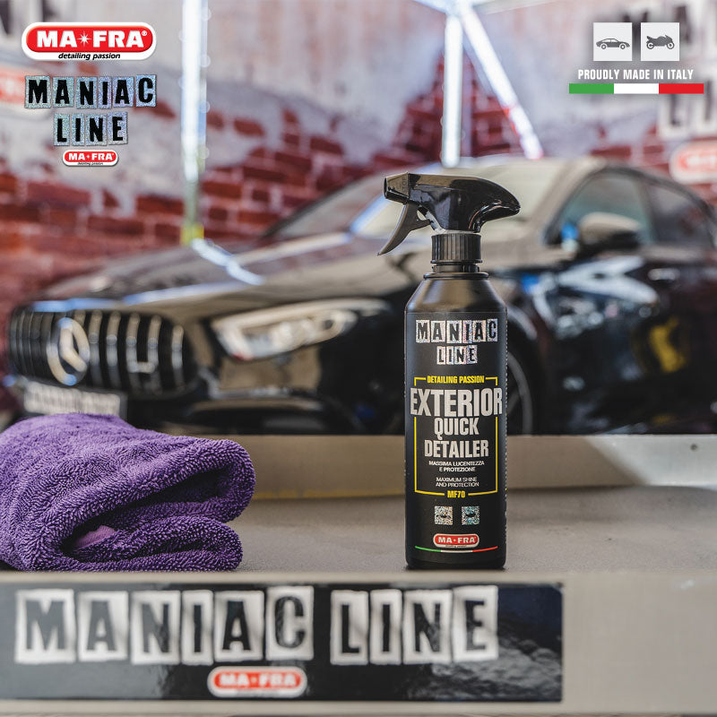 Mafra Maniac Line Exterior Quick Detailer 500ml (Dry Wet Clean Polish Protect car exterior Compatible Safe on Ceramic Coating Nano Coating Wax) - carwerkz singapore sg