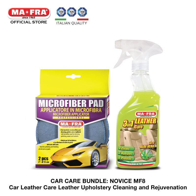 BUNDLE: Mafra Car Care Package (Novice Basic MF8) Car Leather Care Leather Upholstery Cleaning and Rejuvenation - carwerkz singapore sg