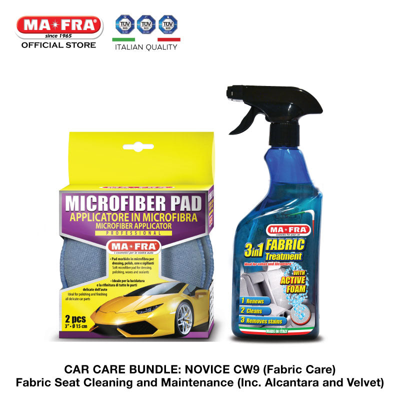 BUNDLE: Mafra Car Care Package (Novice Basic MF9) Car Fabric Care - Fabric Seat Cleaning and Maintenance (Including Alcantara and Velvet) - mafra official store sg