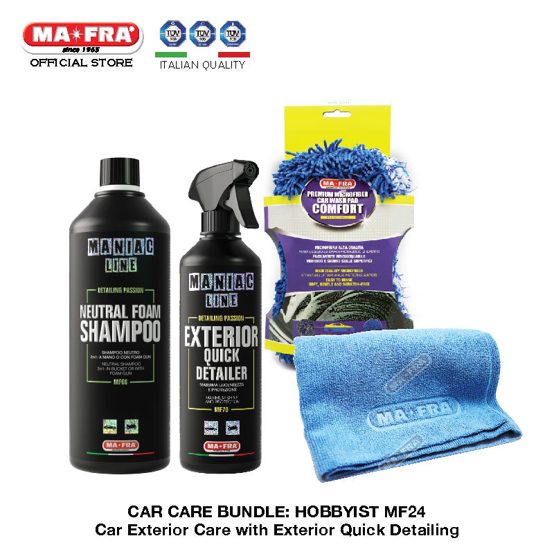 BUNDLE: Mafra Car Care Package (Hobbyist Intermediate MF24) Car Exterior Care with Quick Detailing Package