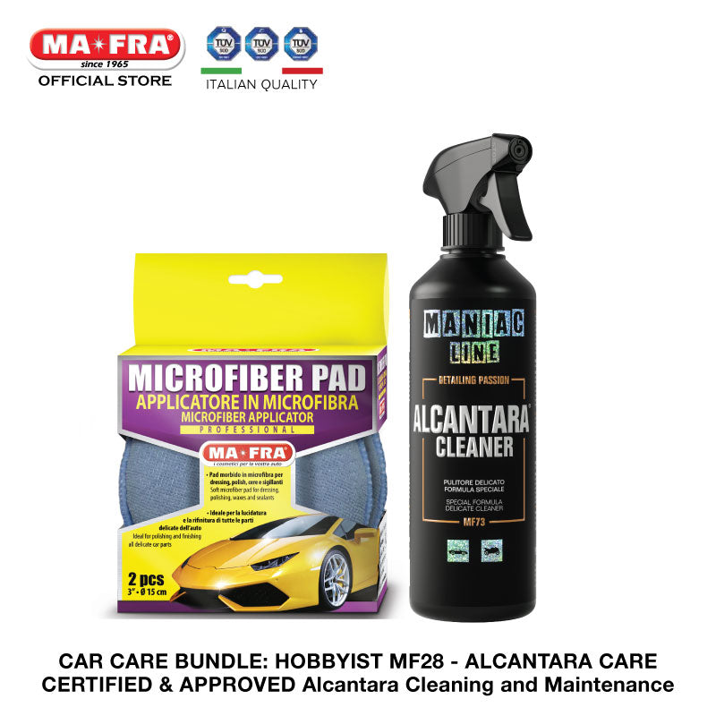 BUNDLE: Mafra Maniac Line Car Care Package (Hobbyist Basic MF28) Car Alcantara Care - CERTIFIED & APPROVED Alcantara Cleaning and Maintenance - mafra singapore official store