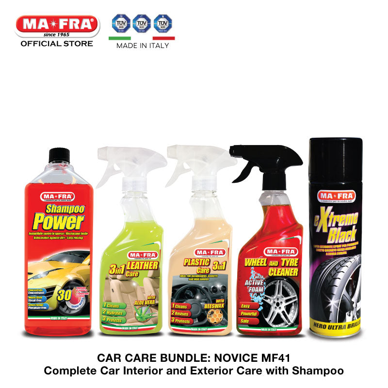 BUNDLE: Mafra Car Care Package (Novice Intermediate MF41) Complete Car Interior and Exterior Care with Shampoo - carwerkz sg singapore