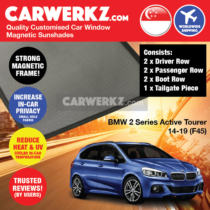 BMW 2 Series Active Tourer 2014-2020 1st Generation (F45) Customised Luxury Germany Subcompact MPV Car Window Magnetic Sunshades