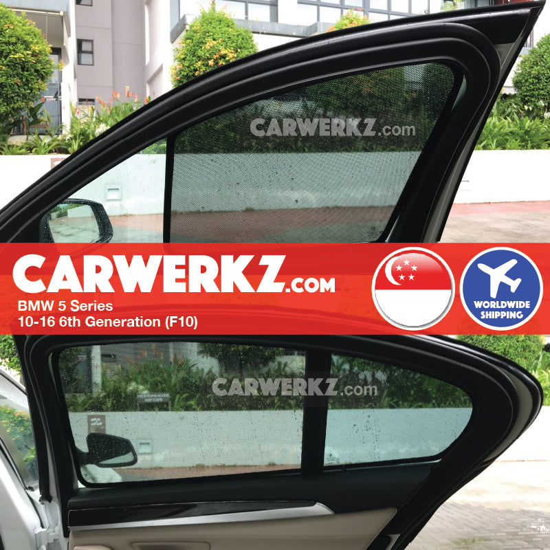 BMW 5 series 2010-2016 6th Generation (F10) Customised Luxury Germany Sedan Car Window Magnetic Sunshades - CarWerkz