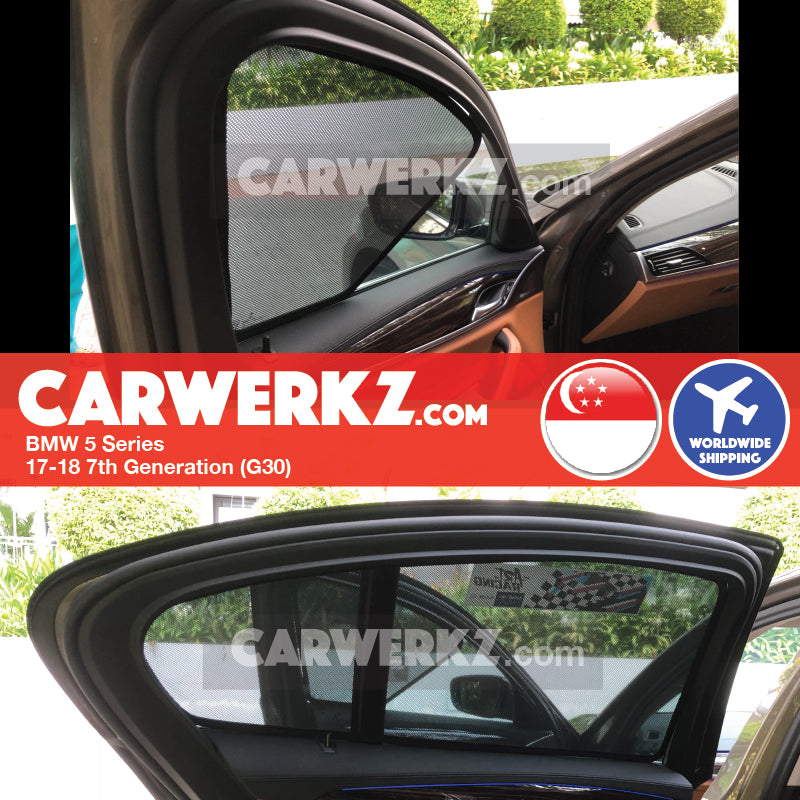 BMW 5 Series 2017-2020 7th Generation (G30) Customised Luxury Germany Sedan Car Window Magnetic Sunshades - CarWerkz.com
