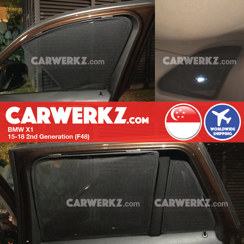 BMW X1 2009-2015 1st Generation (E84) Customised Luxury Germany Compact SUV Car Window Magnetic Sunshades - CarWerkz