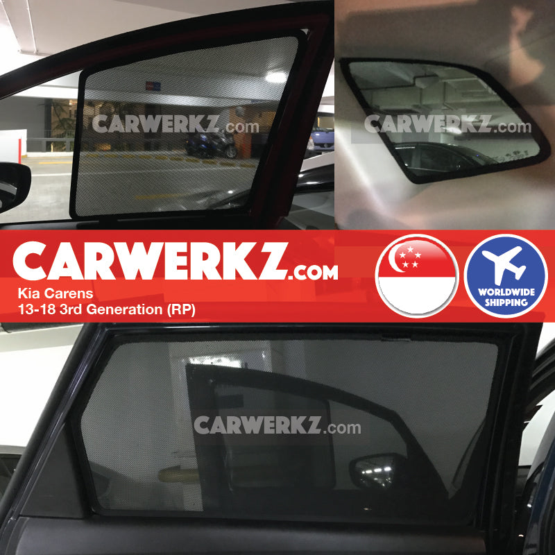 Kia Carens Rondo 2013-2020 3rd Generation (RP) Korean Hatchback Customised Car Window Magnetic Sunshades - CarWerkz