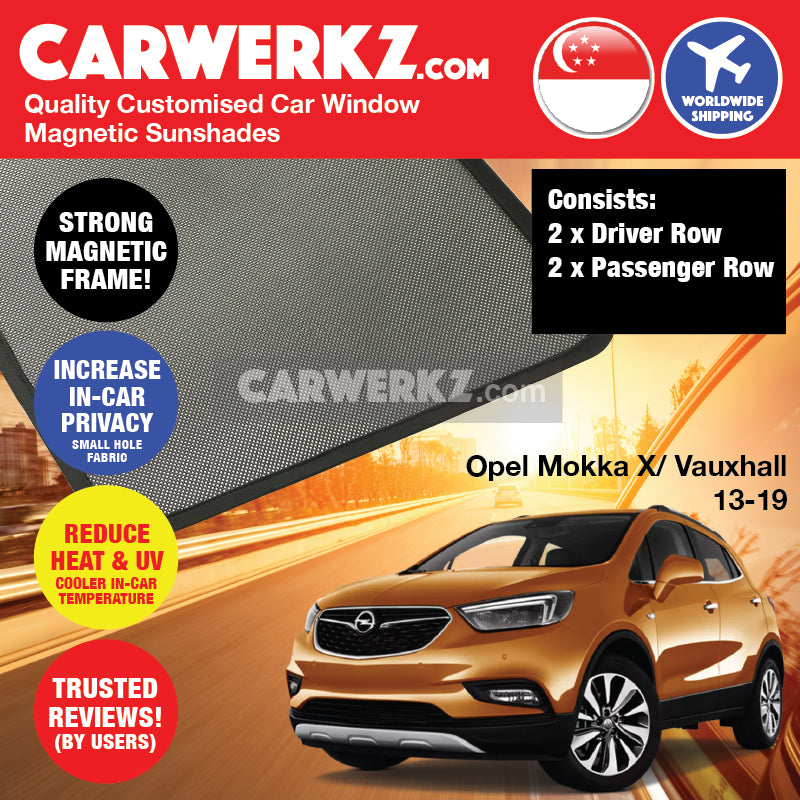 Opel Mokka X Vauxhall Buick Encore 2013-2020 Germany Automotive Customised Car Window Magnetic Sunshades - CarWerkz
