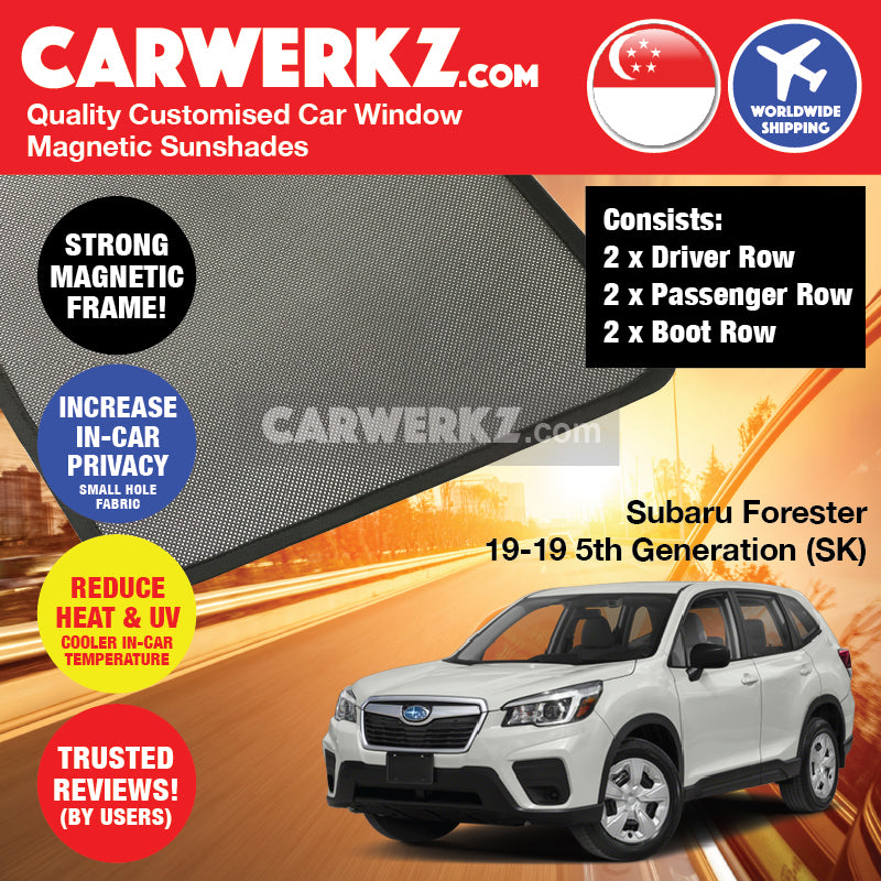 Subaru Forester 2019-2020 5th Generation (SK) Japanese Subcompact Crossover SUV Customised SUV Window Magnetic Sunshades