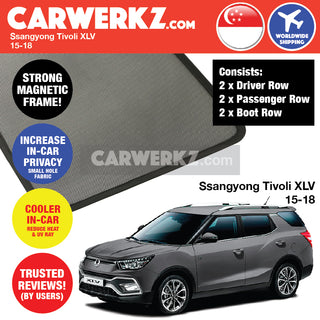 SsangYong Tivoli XLV 2015-2020 Korea Stationwagon Customised Window Magnetic Sunshades