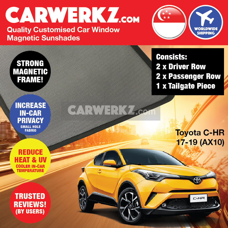 Toyota C-HR CHR 2017-2020 1st Generation (AX10) Japan Subcompact Crossover SUV Customised Car Window Magnetic Sunshades