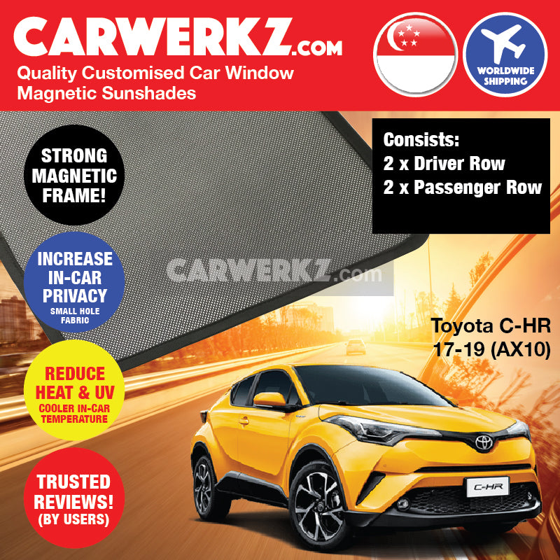 Toyota C-HR CHR 2017-2020 1st Generation (AX10) Japan Subcompact Crossover SUV Customised Car Window Magnetic Sunshades