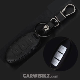 Key Holder for Nissan (Leather - 3 Buttons)