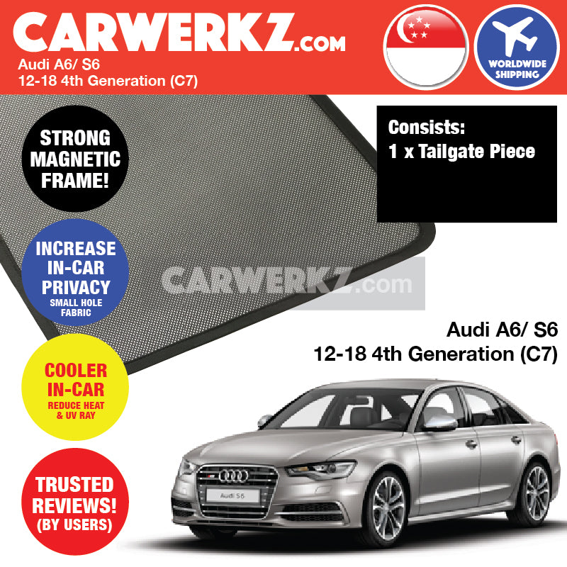 Audi A6 S6 2011-2019 4th Generation (C7) Germany Luxury Sedan Customised Car Window Magnetic Sunshades