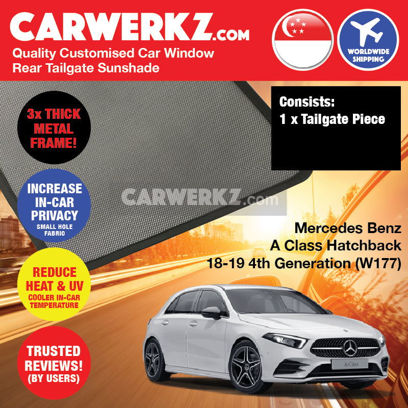 Mercedes Benz A Class Hatchback 2018-2020 4th Generation (W177) Germany Hatchback Customised Car Window Magnetic Sunshades