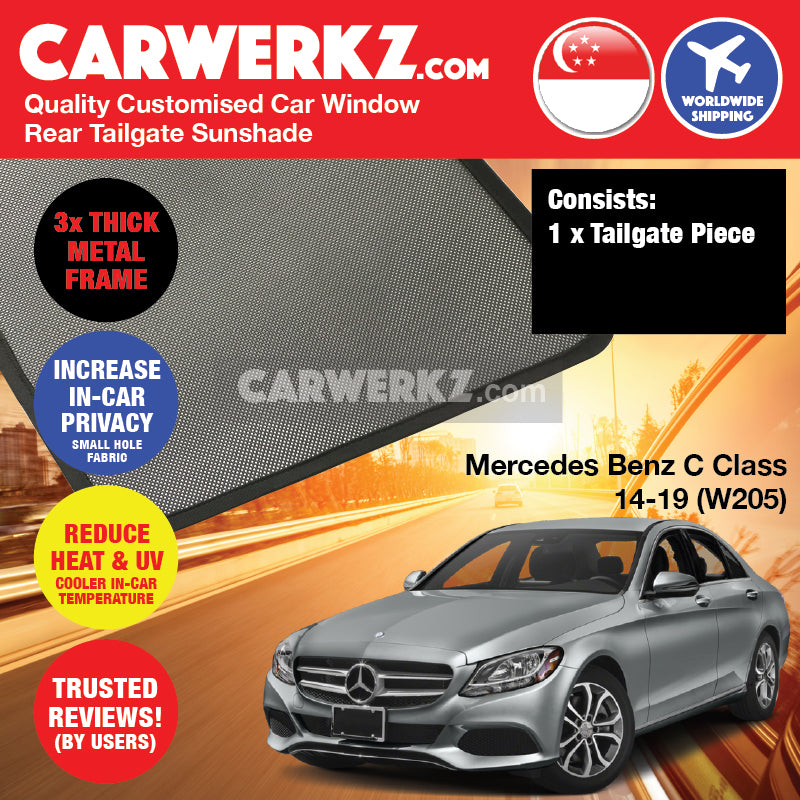 Mercedes Benz C Class 2014-2020 (W205) Germany Compact Executive Customised Car Window Magnetic Sunshades - CarWerkz