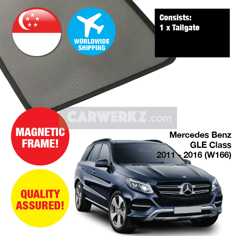 Mercedes Benz GLE Class 2012-2019 3rd Generation (W166) German Luxury SUV Customised Car Window Magnetic Sunshades - CarWerkz