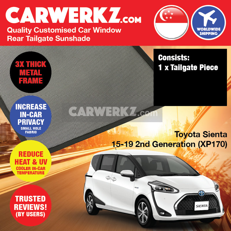Toyota Sienta 2015-2020 2nd Generation (XP170) Japan Mini MPV Customised Car Window Magnetic Sunshades - CarWerkz