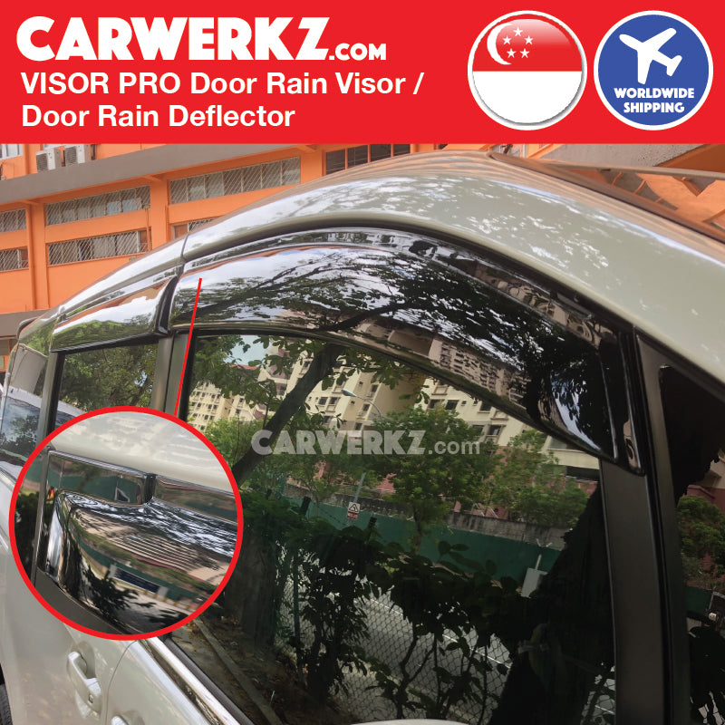 VISOR PRO Toyota Voxy Noah Esquire 2014-2019 R80 Door Visors Rain Visors Rain Deflector Rain Guard - CarWerkz