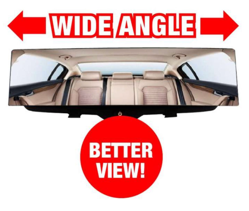 Rear View Clip On Wide Angle Mirror 270mm - CarWerkz